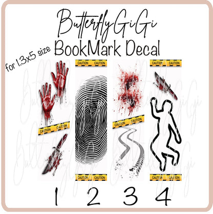 Crime Scene Bookmark Decal