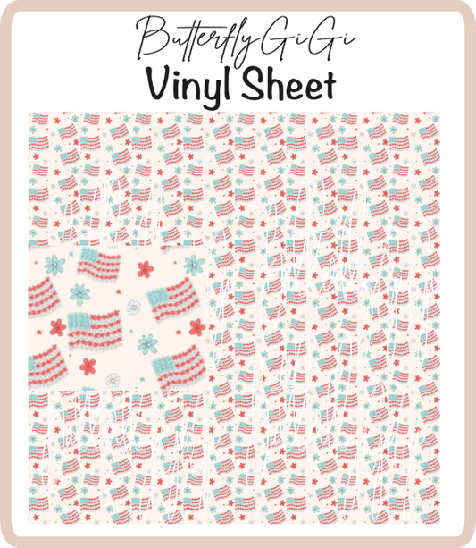 Daisy Flag USA Vinyl Sheet