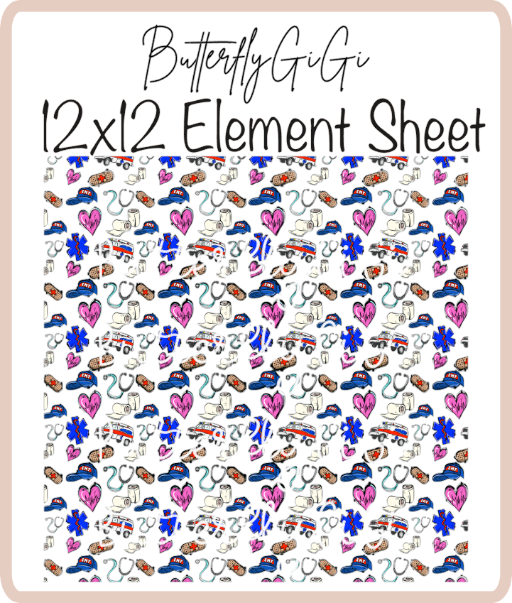 EMT 12x12 UVDTF Element Sheet