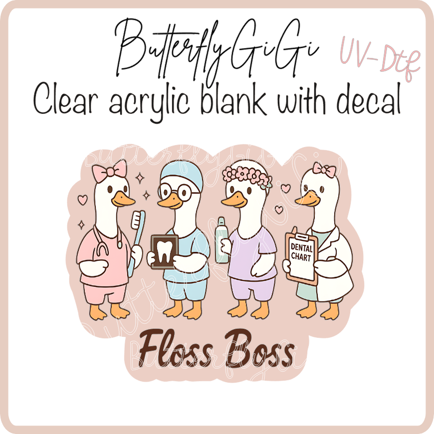 Floss Boss Goose UvDTF