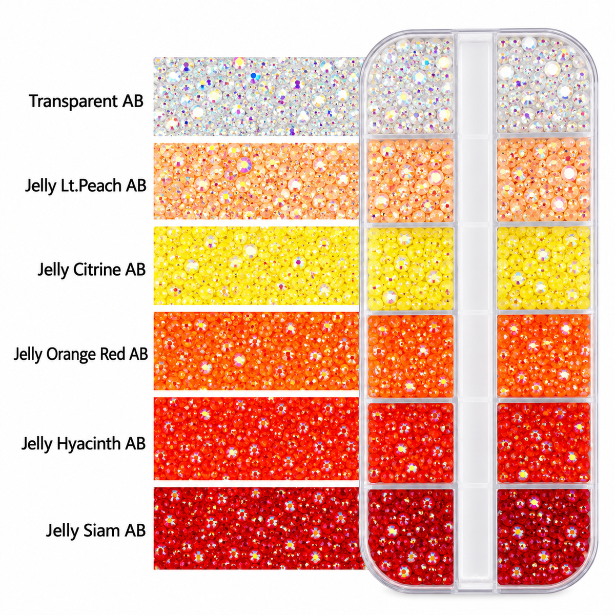 Mix Box 3mm Rhinestones