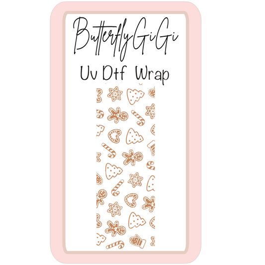 Wrap Gold Gingerbread UV Dtf