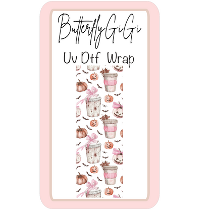 Wrap Halloween Coffee UV Dtf