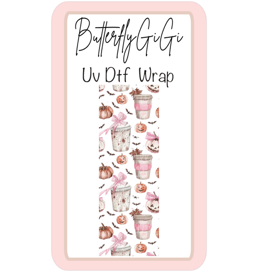 Wrap Halloween Coffee UV Dtf