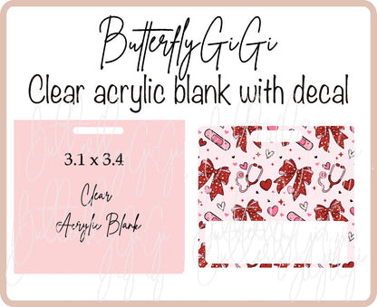 Healing Hearts Badge Buddy Acrylic Blank & Decal