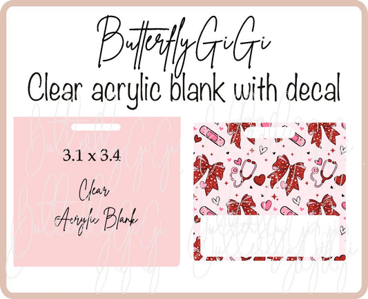 Healing Hearts Badge Buddy Acrylic Blank & Decal