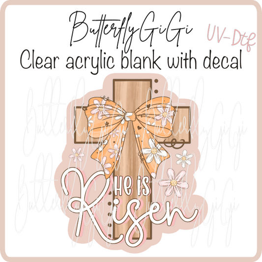 He is Risen Cross UvDTF