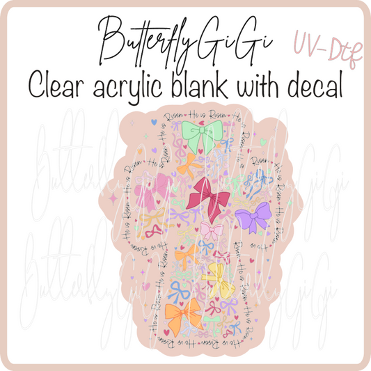 He is Risen Bow Cross  UvDTF