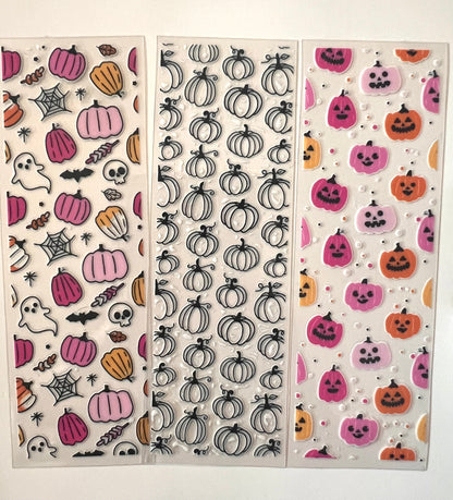Wrap Halloween Pumpkin Black UV DTF