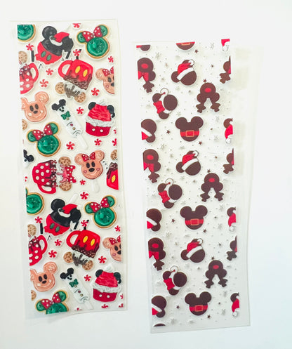 Wrap Christmas Mouse Snacks Red UV Dtf