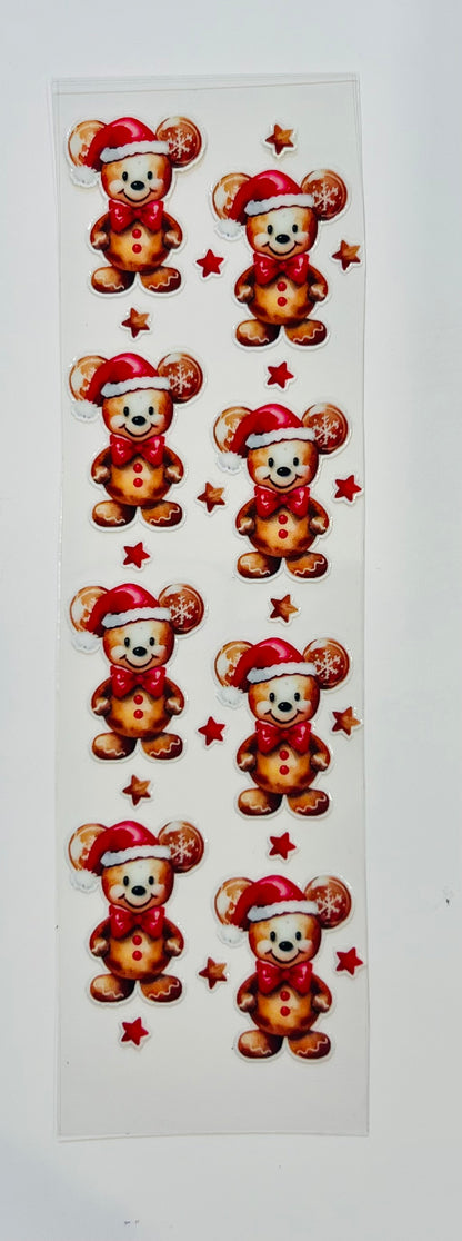 Wrap Christmas Bears UV Dtf