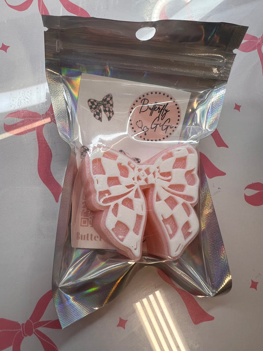 3D Printed Straw Topper Bow Checkered