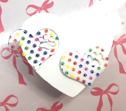 .Attachment Acrylic Badge Reel Print Dog Heart
