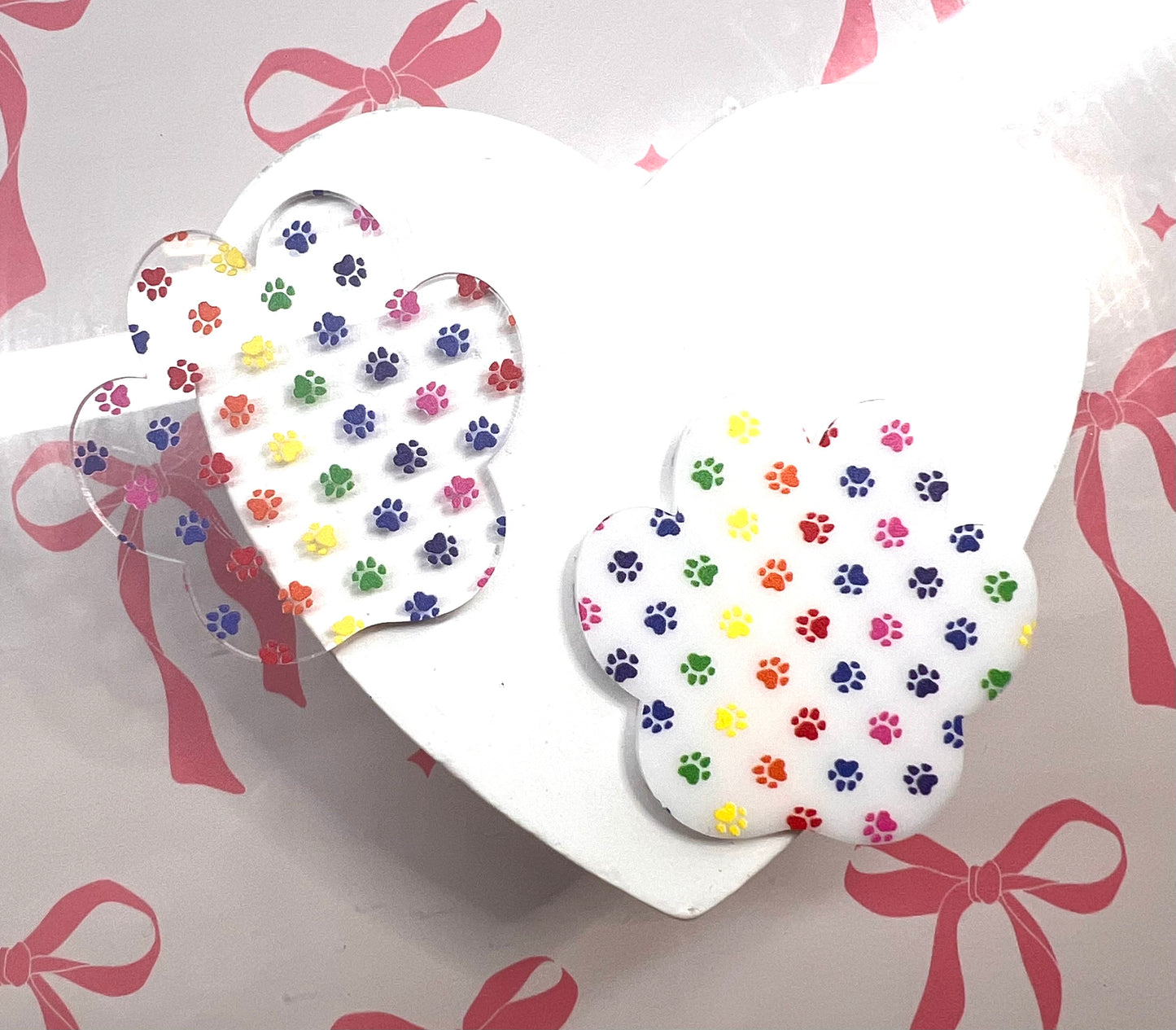 .Attachment Acrylic Badge Reel Print Dog Paw