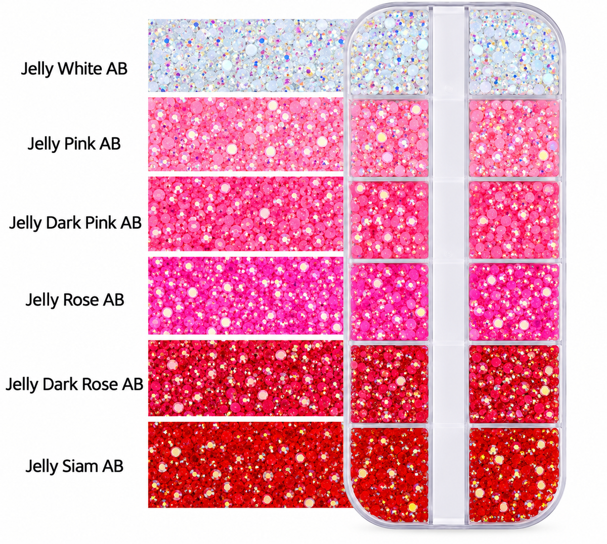 Mix Box 3mm Rhinestones