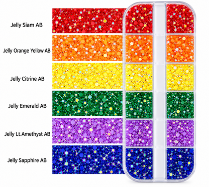 Mix Box 3mm Rhinestones