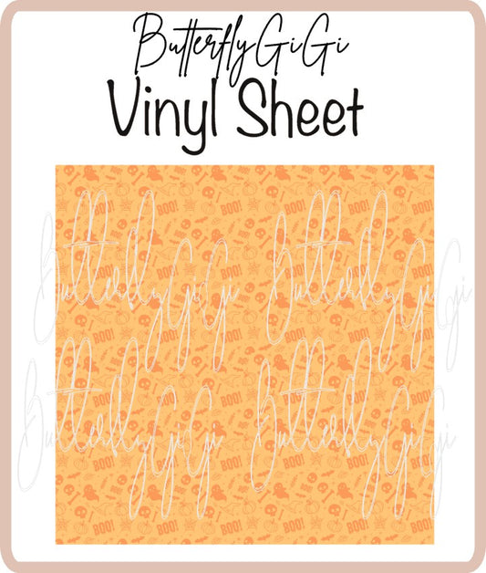 Vinyl Orange  Boo Sheet
