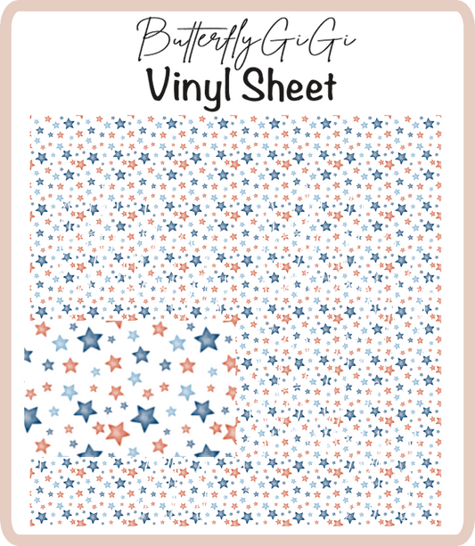 Patriotic Stars Vinyl Sheet