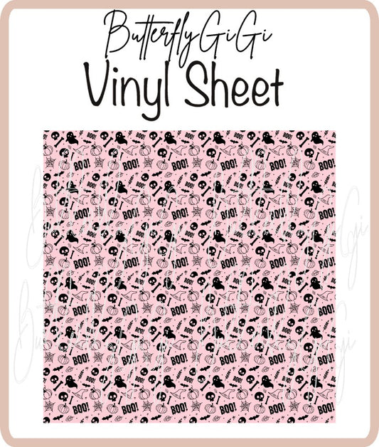 Vinyl Pink Boo Sheet