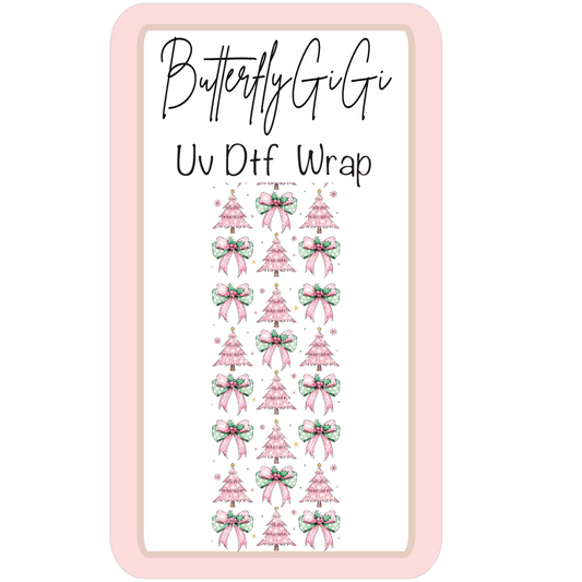 Wrap Pink Tree Coquette UV Dtf