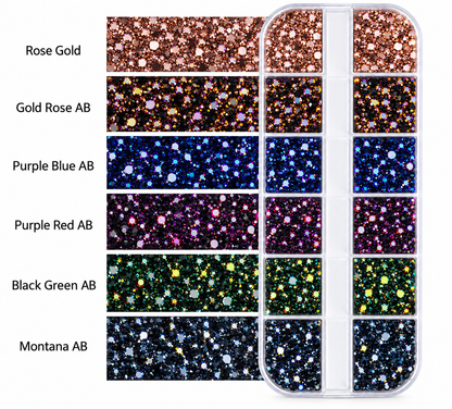 Mix Box 3mm Rhinestones