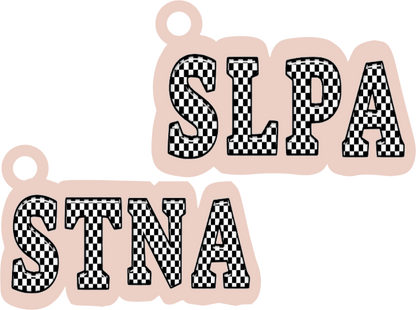 Medical Checkered S Titles Charms UVDTF