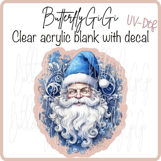 Santa Blue Uv Dtf