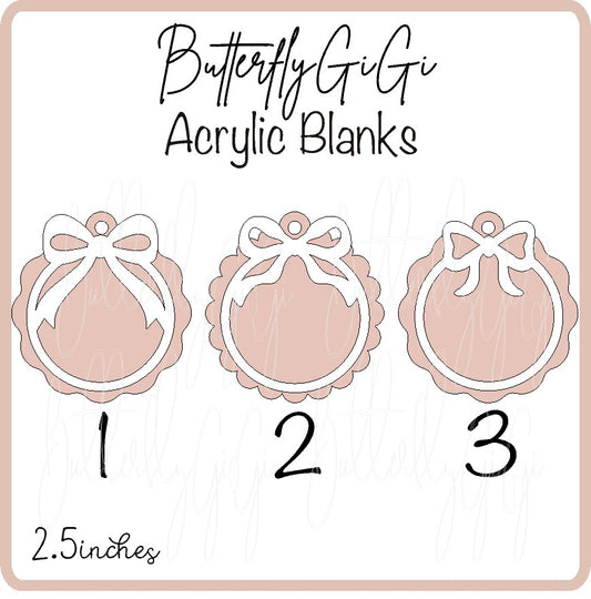 Scalloped Bows Keychain