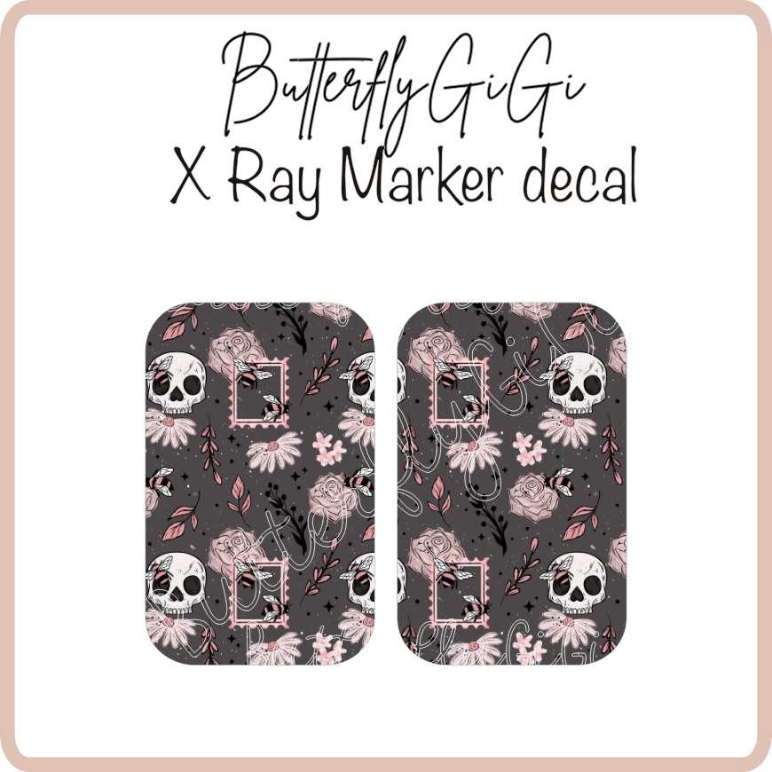 Skull Honey X ray Markers Decal