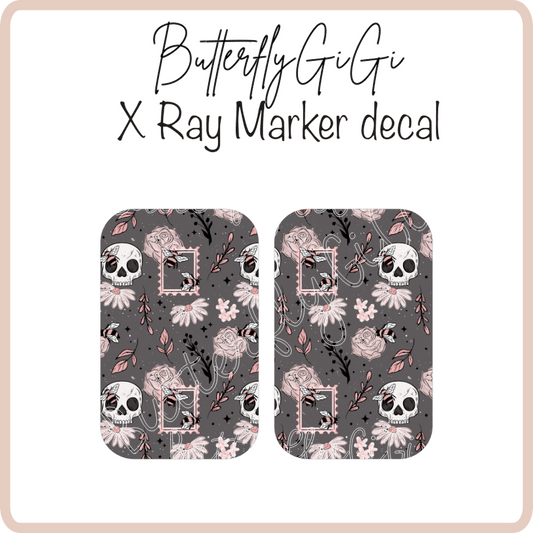 Skull Honey X ray Markers Decal