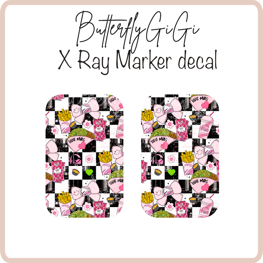 Taco B X ray Markers Decal