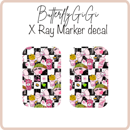 Taco B X ray Markers Decal