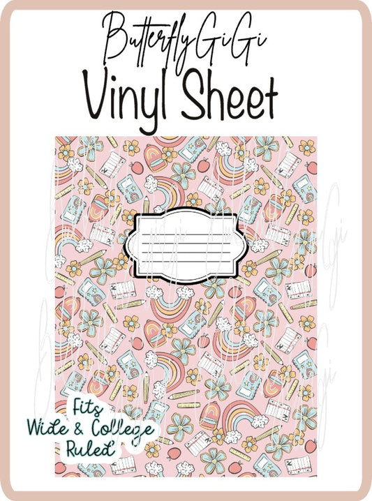 Vinyl Notebook Teacher Rainbow Cover