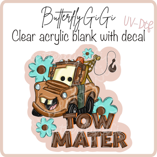 Tow mater Teal Daisy  UvDtf