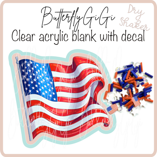 USA Flag UvDTF Dry SHAKER Kit