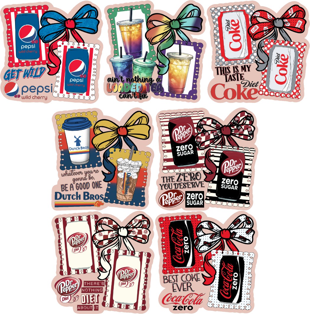 Soda Bow Collection 2 UV DTF