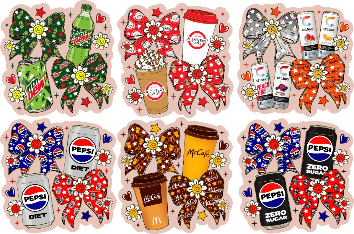 Soda Bow Collection UV DTF