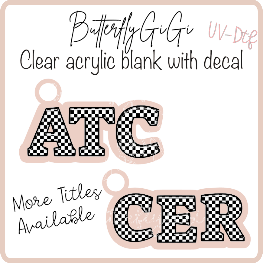 Medical Checkered A -C Titles Charms UVDTF