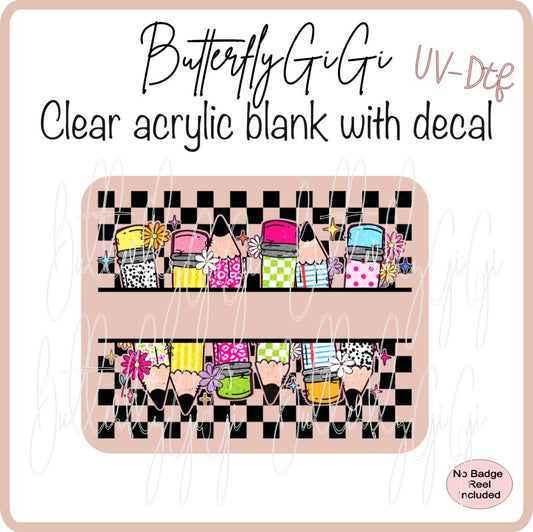 UVDTF Teacher Checkered Add Title
