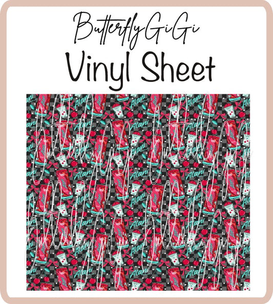 Energy Drink Cherry Slush Vinyl  Sheet