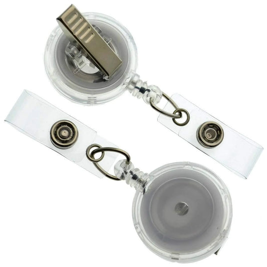 Translucent Badge Reel with Swivel Spring Clip