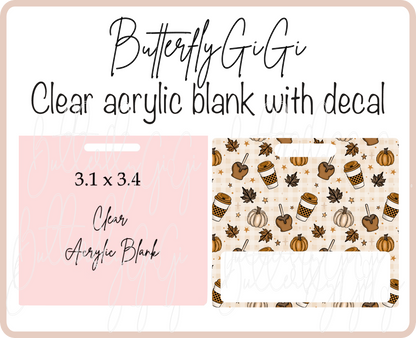All the Fall Things Badge Buddy Acrylic Blank & Decal