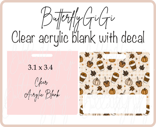 All the Fall Things Badge Buddy Acrylic Blank & Decal
