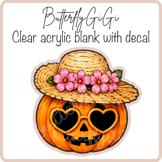 Aloha pumpkin heart glasses