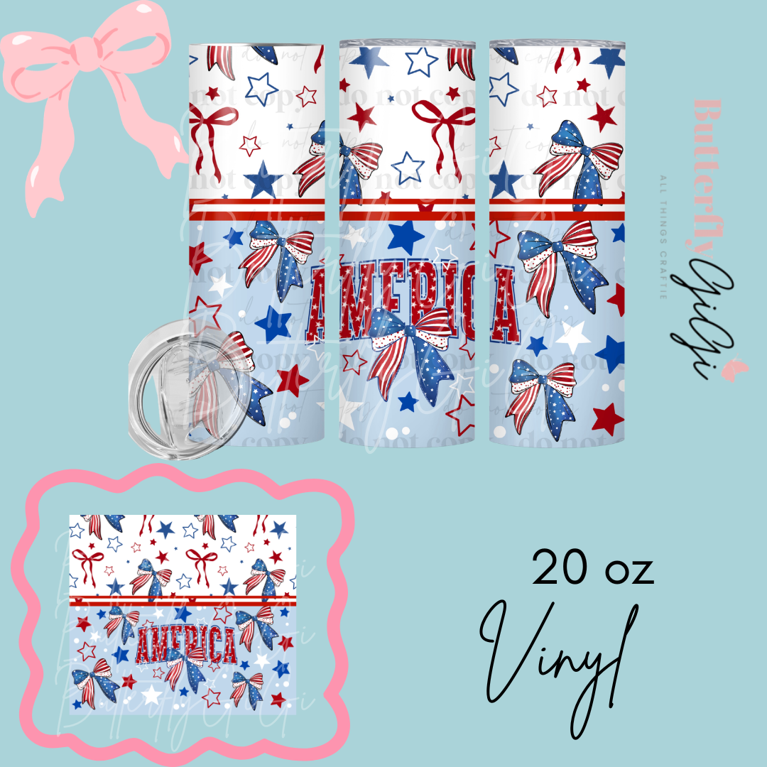 America Bows 20oz Vinyl Wrap