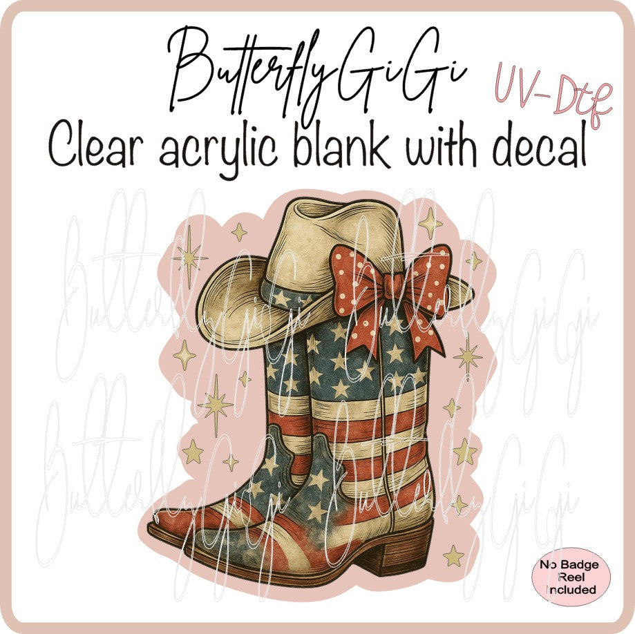 UVDTF Patriotic Americana Boots