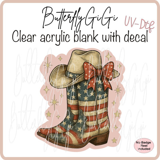 UVDTF Patriotic Americana Boots