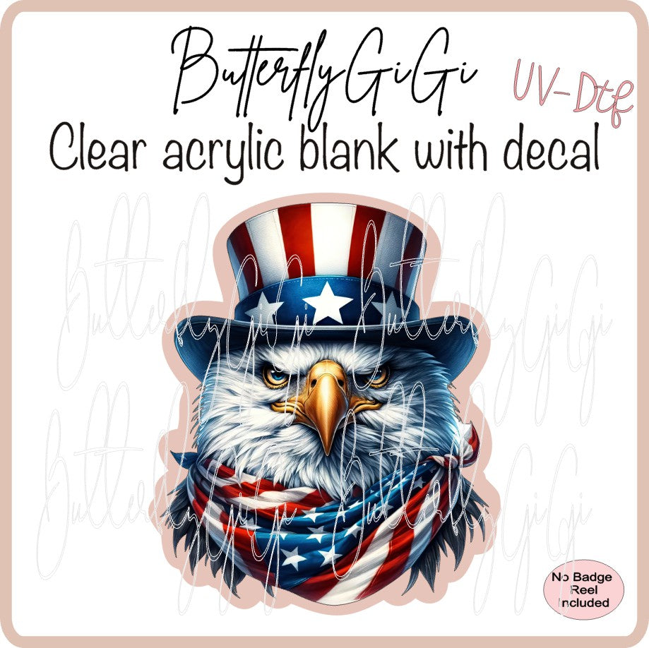 UVDTF Patriotic American Eagle