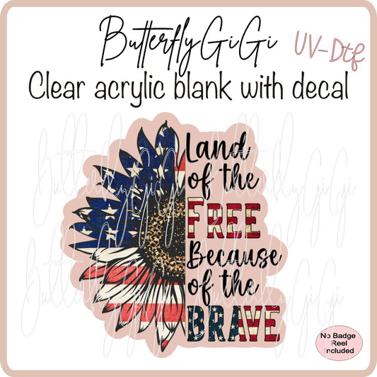 UVDTF Patriotic American Sunflower