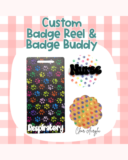 Animal Dog Badge Reel Badge Buddy Custom Acrylic Design